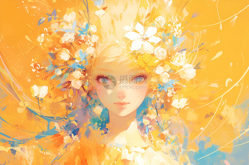 黄色花仙子图片