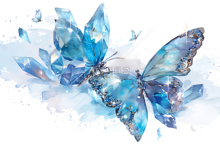 迷人的水晶蝴蝶图片