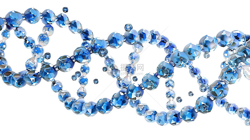 蓝色的螺旋珠串图片