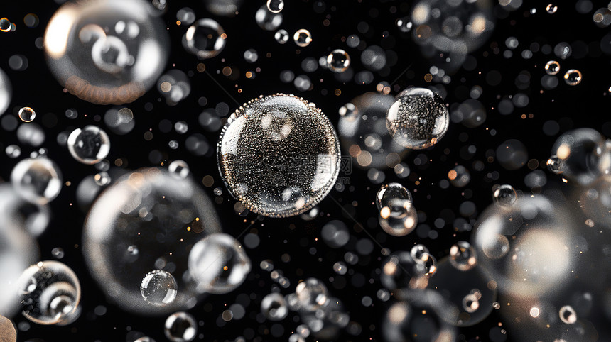 空中漂浮的泡泡图片