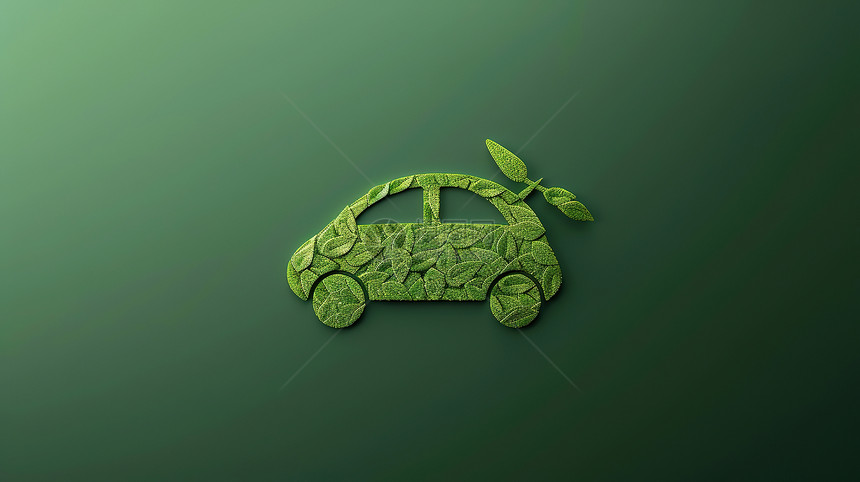 设计的绿色汽车图片