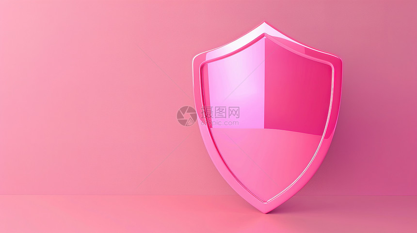 展示的粉色盾牌图片