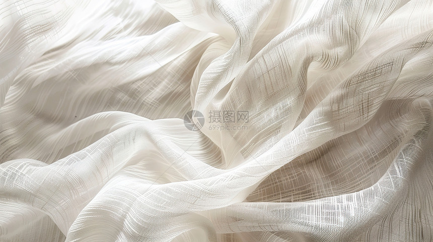 柔软的白色纺织物图片