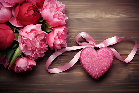 粉红爱心边框粉红心形礼盒背景