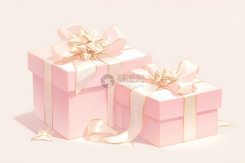 粉色精致礼盒图片