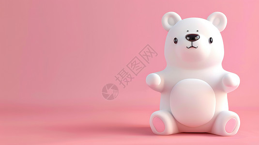 白色泰迪熊背景图片