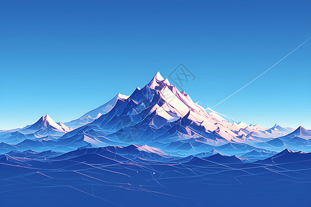 大雪山和群山高清图片