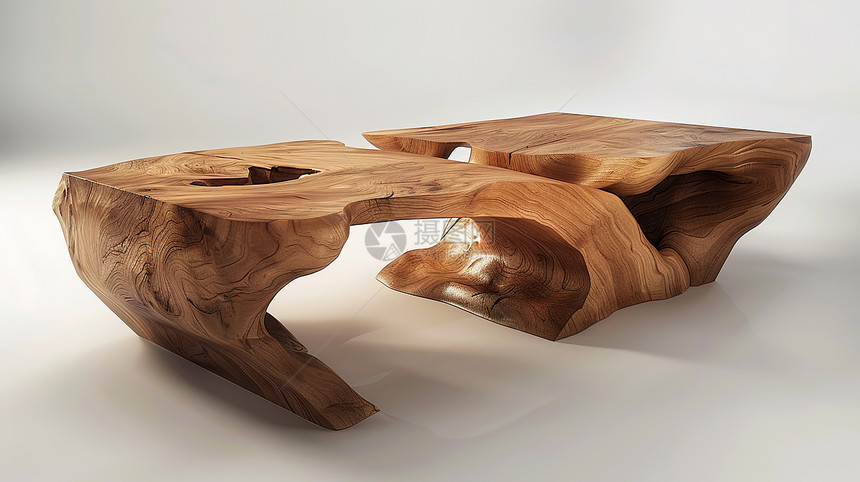 独特木制桌子图片