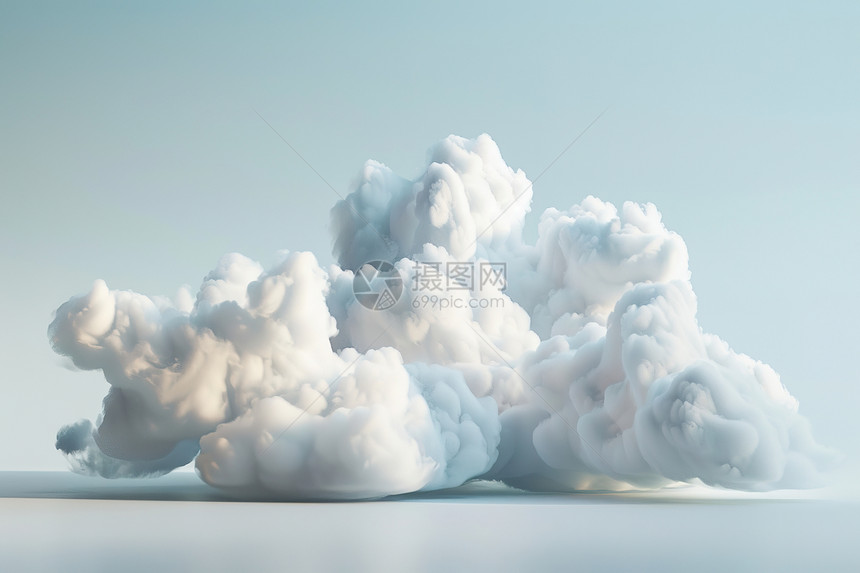 天空中漂浮着一群云图片