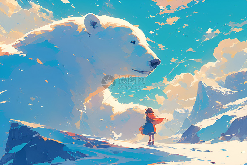 少女与白熊的奇幻世界图片