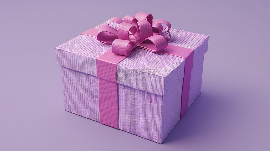 紫色礼盒图片