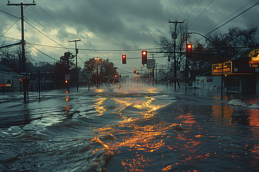 淹没的十字路口图片