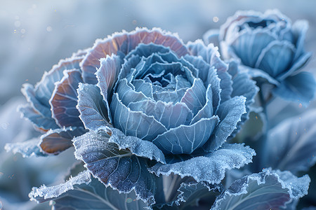 冰冻的蔬菜冰冻世界的魔力背景