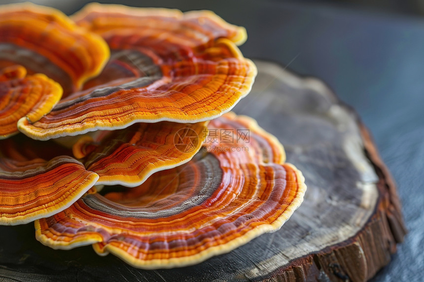 树桩上的蘑菇图片
