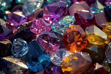 水晶石多彩的钻石背景