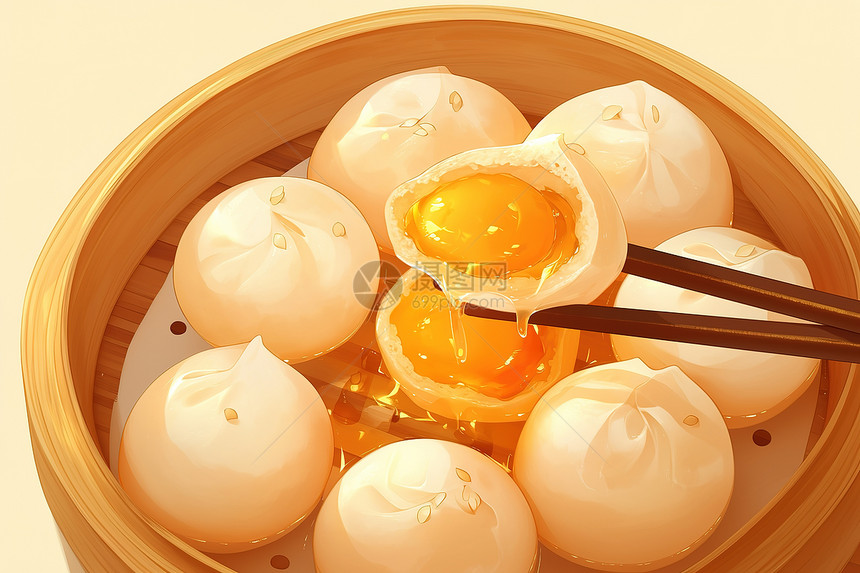 筷子夹鸡蛋图片
