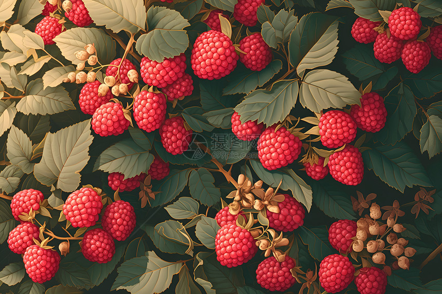 美味的树莓图片