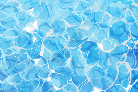 蓝色涟漪素材游泳池中的涟漪插画