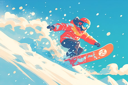男人在滑雪围巾防雪服高清图片