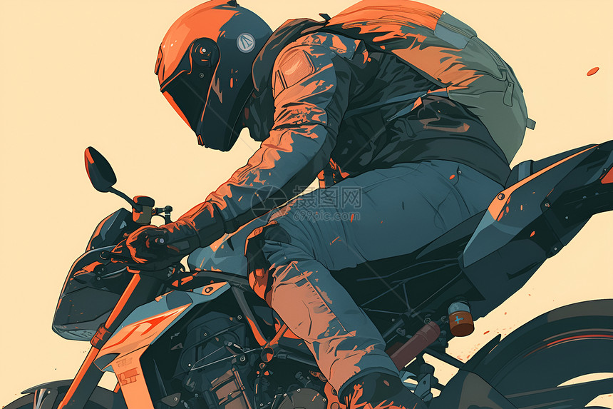 骑摩托车的男子图片