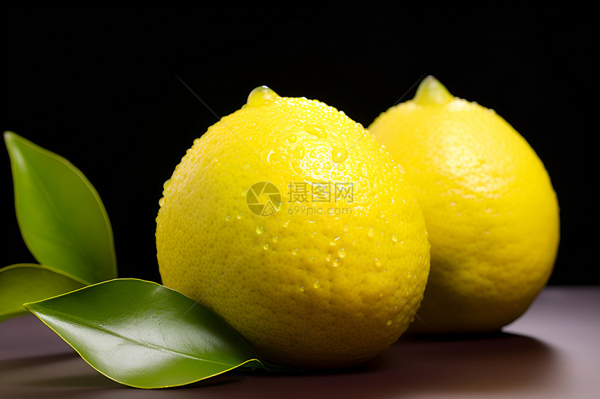 清新与美味的柠檬图片