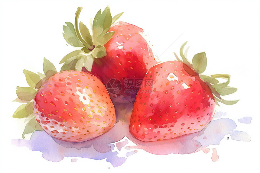 柔嫩汁多的草莓图片