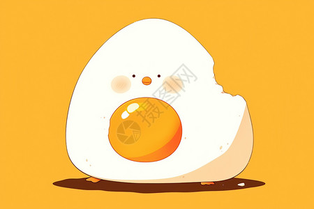奶蛋可爱的蛋仔插画