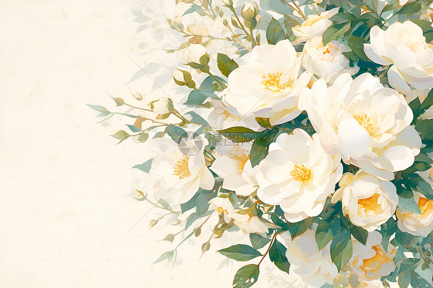 白色康乃馨花束图片