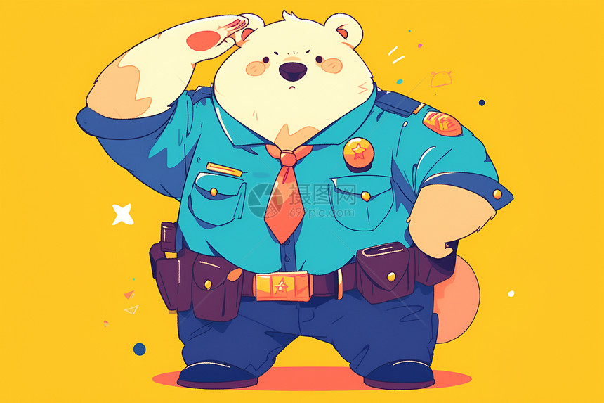 设计的熊警察图片