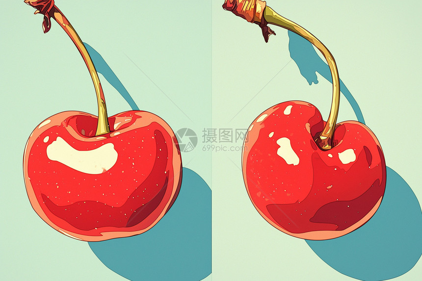 健康可口的红樱桃图片