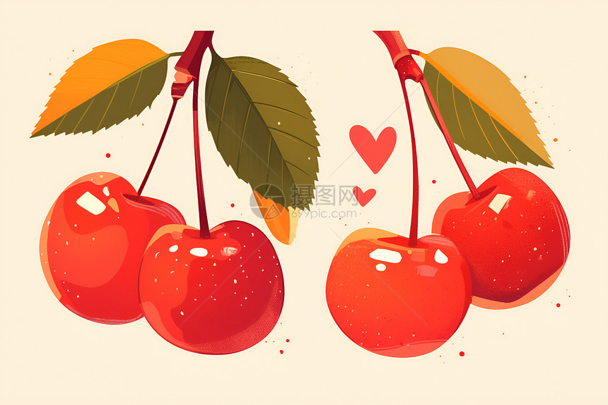 健康的浆果樱桃图片