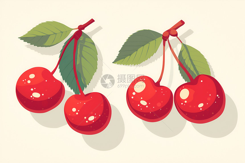 健康可口的樱桃图片
