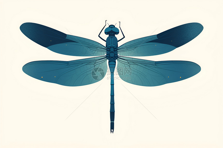 背景中的蓝色蜻蜓图片