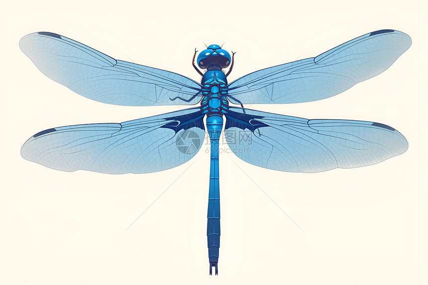蜻蜓的翅膀插画图片