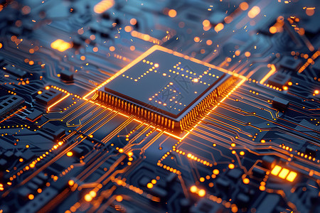 芯片高科技光环计算机芯片设计图片