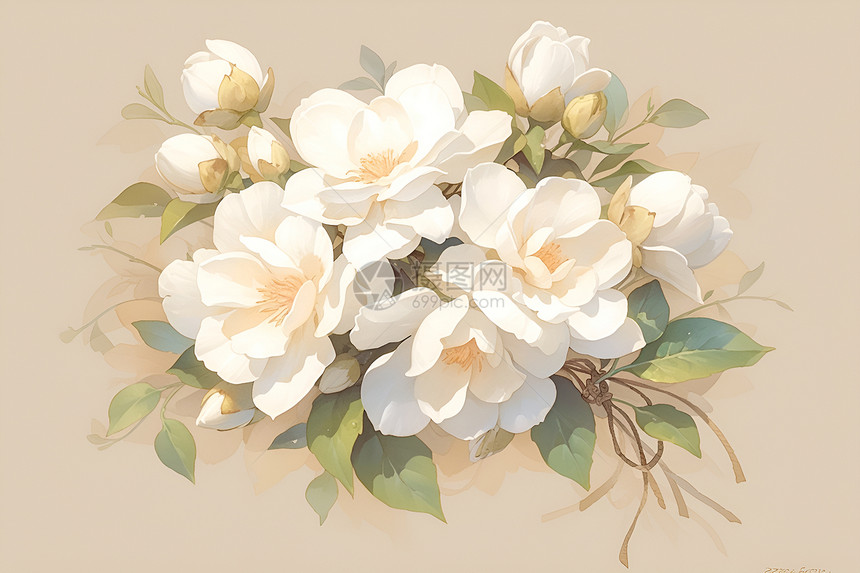 白色的花卉图片