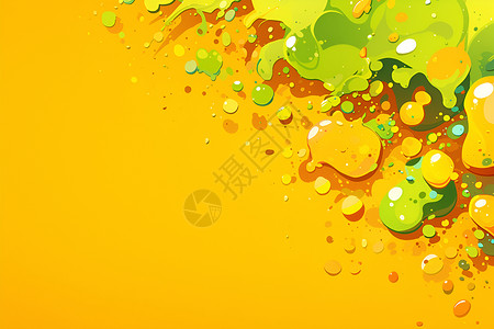 抽象的绿色气泡背景图片