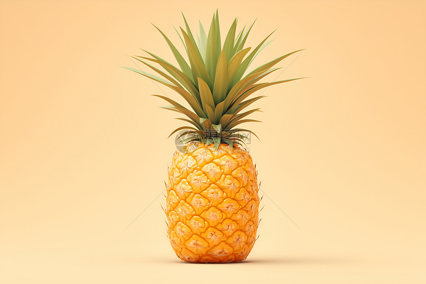 一颗成熟的菠萝图片