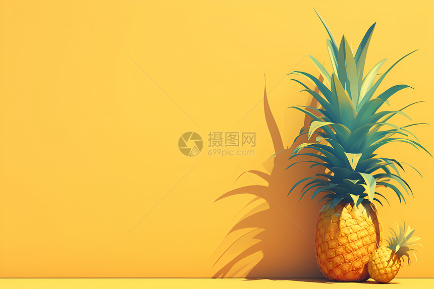 菠萝的粗糙外壳图片
