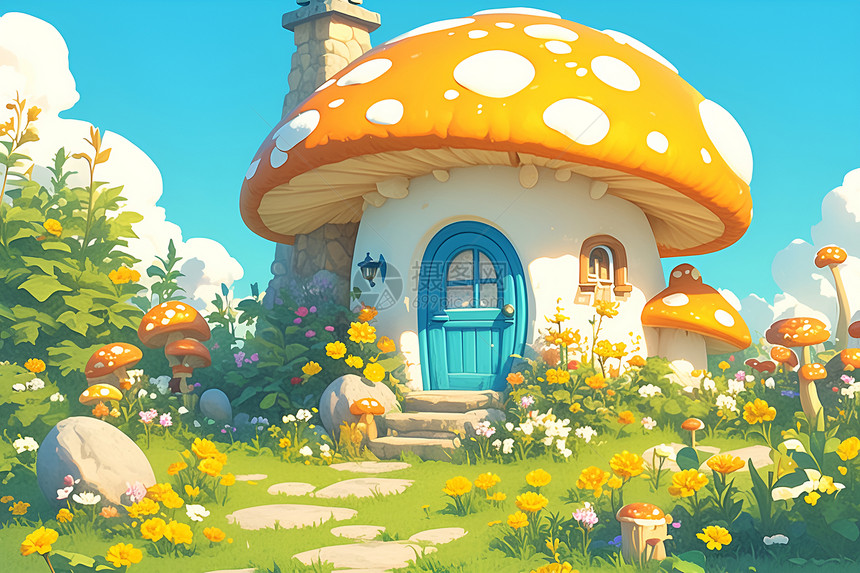 童话般的蘑菇屋图片