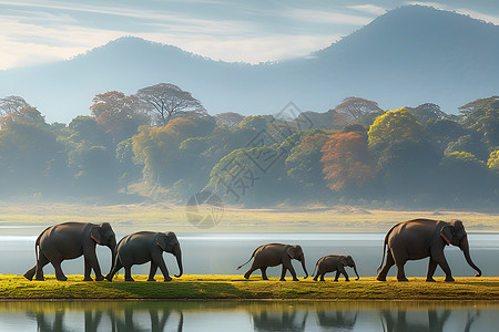 大象的自然之旅高清图片