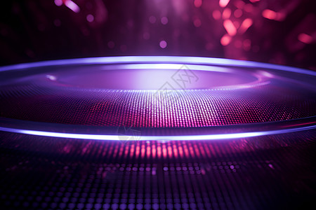 科技光圈背景紫色的光影插画