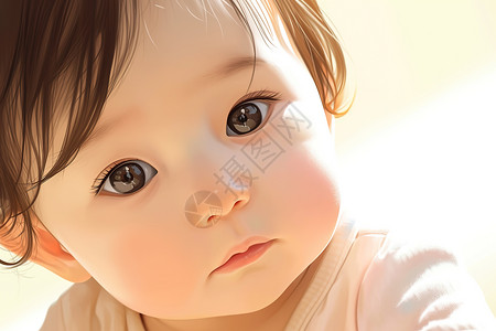 黄色衬衫皮肤白哲的婴儿设计图片