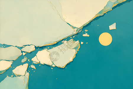 冰川大海冰山的秘密插画