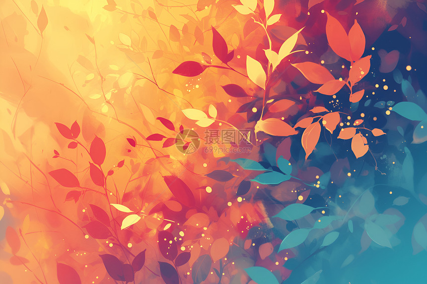 秋日抽象之美图片