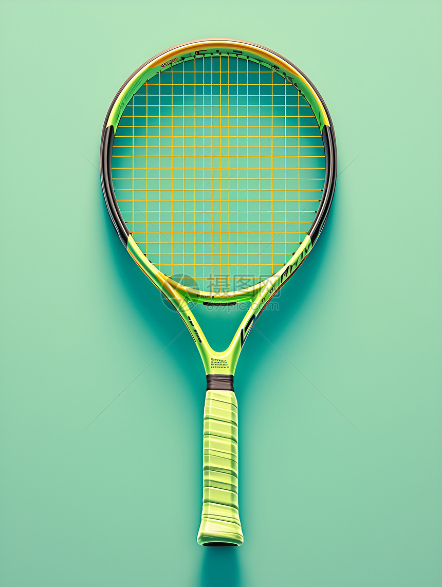 网球拍的立体模型图片