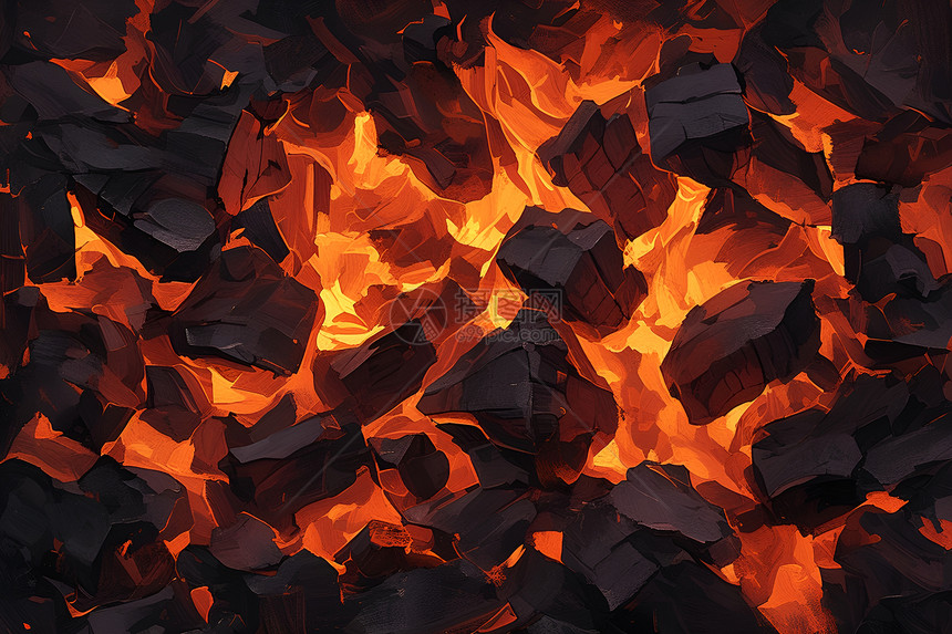 石炭燃烧之美图片