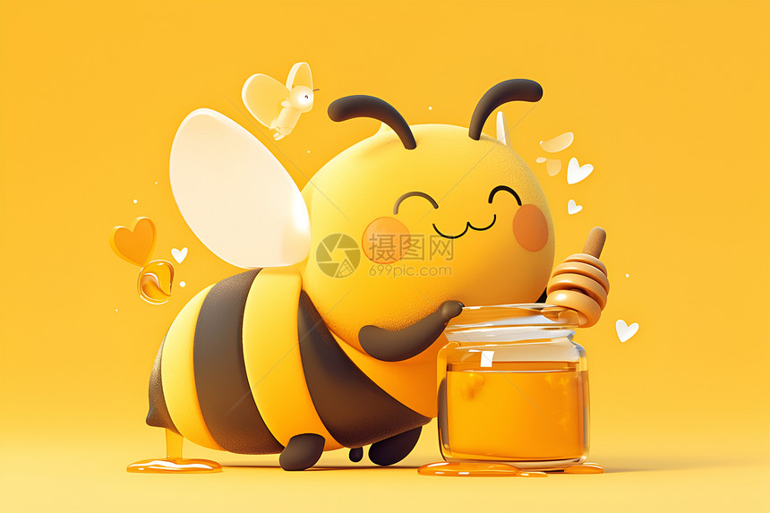 小蜜蜂的甜蜜时刻图片