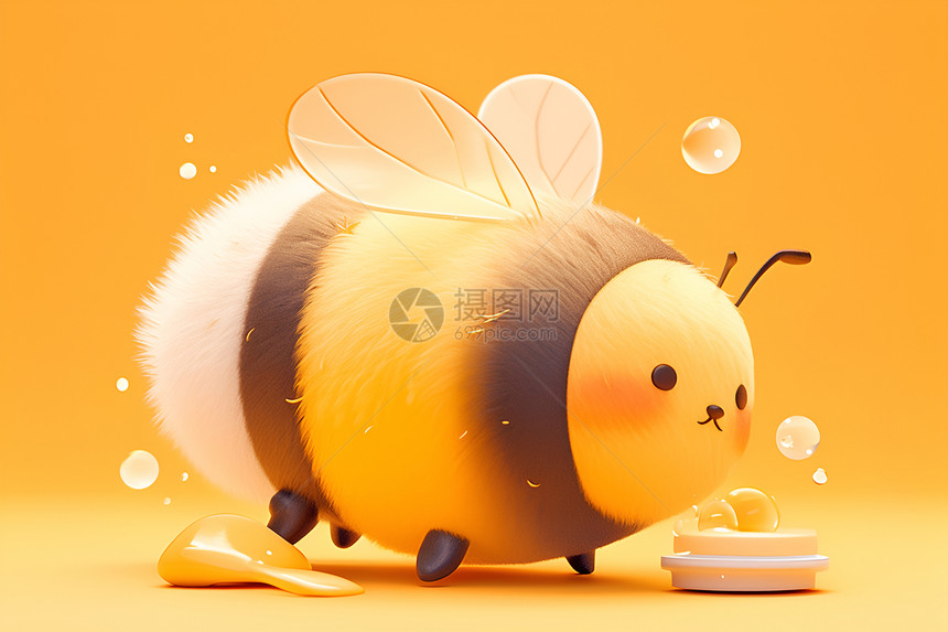 萌萌哒卡通蜜蜂图片