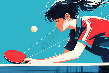 乒乓球女比赛高清图片